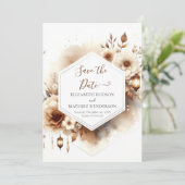 Eenvoudige digitale rustieke bruiloft save the date (Staand voorkant)