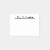 Eenvoudige dingen om notities te onthouden post-it® notes (Voorkant)