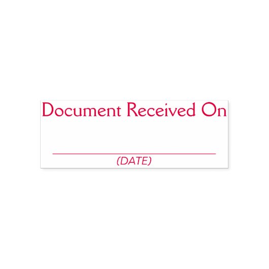 Eenvoudige "Document Ontvangen Op" Stempel (Design)