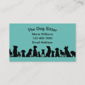 Eenvoudige Dog Sitter Editable Visitekaartjes (Voorkant)