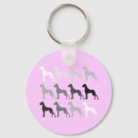 Eenvoudige Doggen Sleutelhanger (Voorkant)