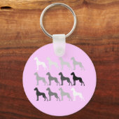 Eenvoudige Doggen Sleutelhanger (Voorkant)
