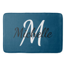 Eenvoudige donkerblauwe monogram