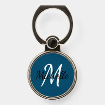 Eenvoudige donkerblauwe monogram
