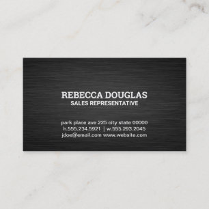 Eenvoudige donkere metalen textuur visitekaartje