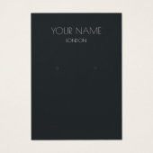 Eenvoudige donkere oorbel display kaart (Voorkant)