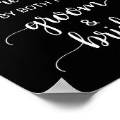 Eenvoudige donkere zwarte kalligrafie kiezen voor poster (Hoek)