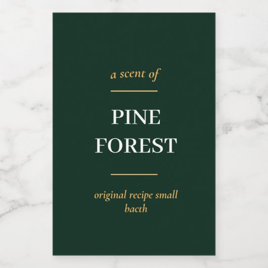 EENVOUDIGE DONKERGROENE MINIMALE MODERNE KAARS VOEDSELCONTAINER ETIKET (Enkel label)