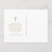 Eenvoudige Doop Dank Je Wel met Kruisfoto Briefkaart (Achterkant)