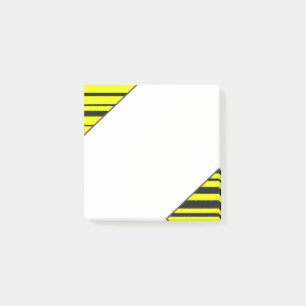 Eenvoudige, door een gele of zwarte bij geïnspire post-it® notes