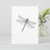 Eenvoudige dragonfly feestdagenkaart (Staand voorkant)