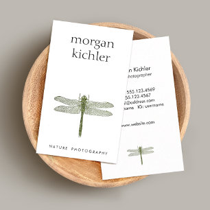 Eenvoudige Dragonfly-Natuur professionele fotograa Visitekaartje