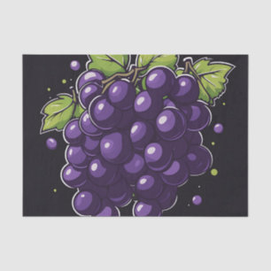 Eenvoudige druif met bladeren tissuepapier