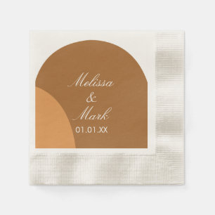 Eenvoudige Dubbele Boog Terracotta Vorm Monogram Servet