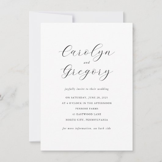 Eenvoudige dubbelzijdige minimalistische website Q Kaart (Voorkant)