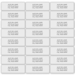 Eenvoudige duidelijke transparante etiketten van h sticker