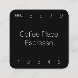 Eenvoudige, dunne, donkere, gelaatskoffie-Punchcar Klantenkaartje