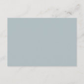 Eenvoudige Dusty Blue QR Code Wedding Details Informatiekaartje (Achterkant)
