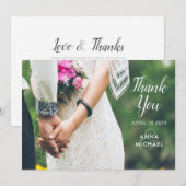 Eenvoudige eBay-foto Aangepaste bruiloft Hartelijk Bedankkaart (Voorkant / Achterkant)