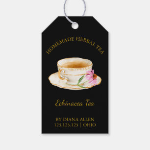 Eenvoudige Echinacea Thee Hang Tag Cadeaulabel
