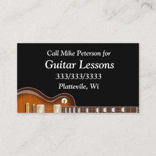 Eenvoudige eenvoudige Guitar Lessons Visitekaartje