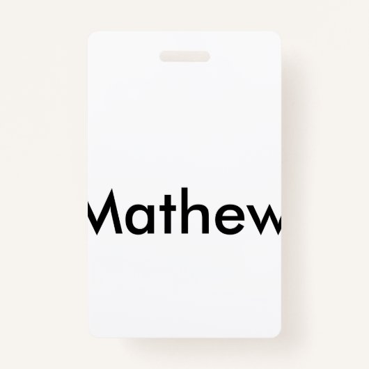 eenvoudige eerste letter monogram add your name le badge (Voorkant)