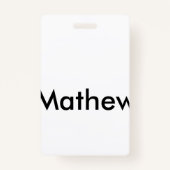 eenvoudige eerste letter monogram add your name le badge (Achterkant)