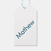 eenvoudige eerste letter monogram add your name le cadeaulabel (Voorkant)