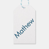 eenvoudige eerste letter monogram add your name le cadeaulabel (Achterkant)