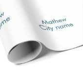 eenvoudige eerste letter monogram add your name le cadeaupapier (Rol Hoek)