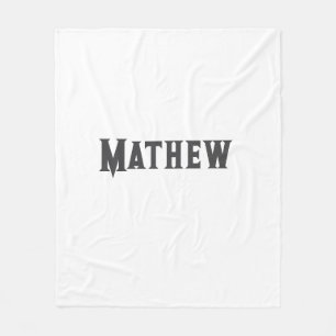 eenvoudige eerste letter monogram add your name le fleece deken