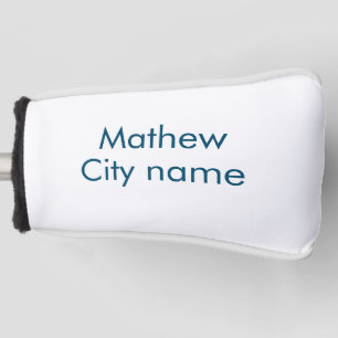 eenvoudige eerste letter monogram add your name le golfheadcover