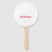 eenvoudige eerste letter monogram add your name le handwaaier (Achterkant)