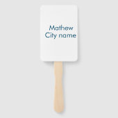 eenvoudige eerste letter monogram add your name le handwaaier (Achterkant)