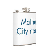 eenvoudige eerste letter monogram add your name le heupfles (Rechts)