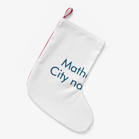 eenvoudige eerste letter monogram add your name le kleine kerstsok (Voorkant (Hangend))