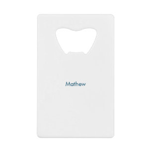 eenvoudige eerste letter monogram add your name le kredietkaart flessenopener