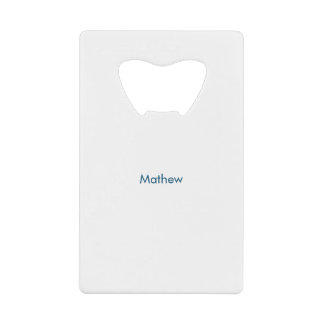 eenvoudige eerste letter monogram add your name le kredietkaart flessenopener