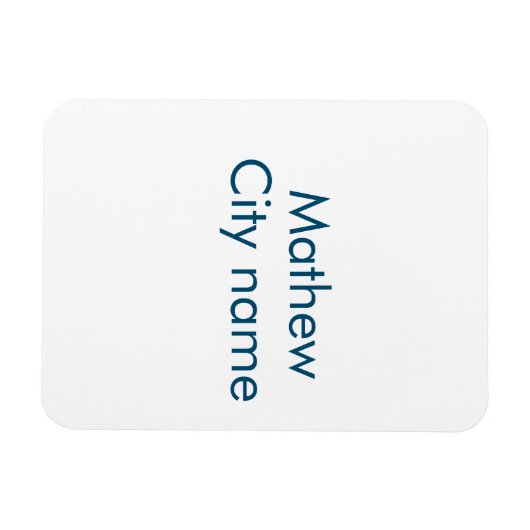 eenvoudige eerste letter monogram add your name le magneet (Horizontaal)