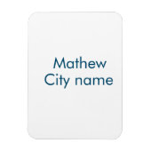 eenvoudige eerste letter monogram add your name le magneet (Verticaal)