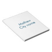 eenvoudige eerste letter monogram add your name le notitieblok (Schuin)