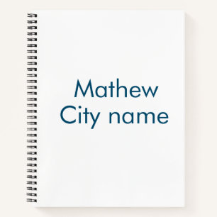 eenvoudige eerste letter monogram add your name le notitieboek