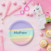 eenvoudige eerste letter monogram add your name le papieren bordje (Feest)