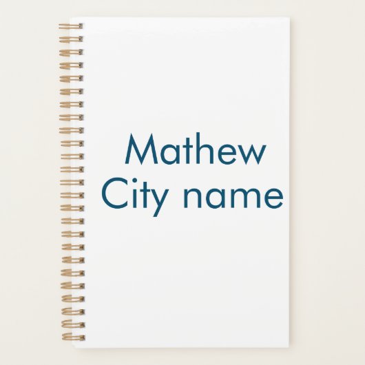 eenvoudige eerste letter monogram add your name le planner (Voorkant)