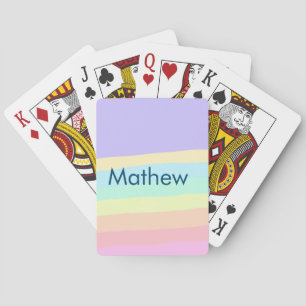 eenvoudige eerste letter monogram add your name le pokerkaarten