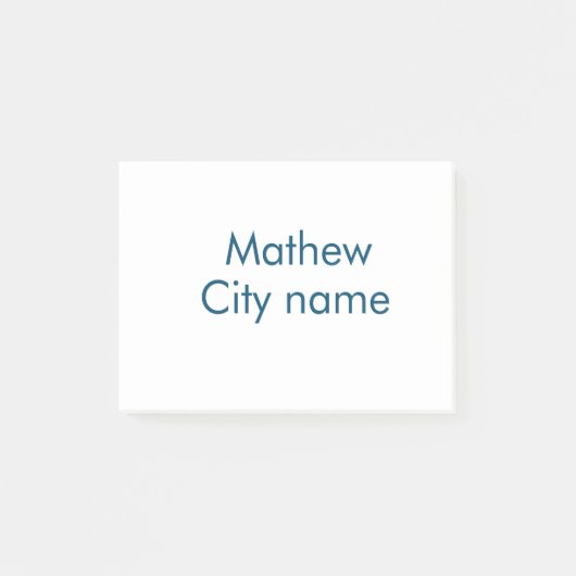 eenvoudige eerste letter monogram add your name le post-it® notes (Voorkant)