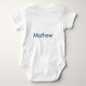 eenvoudige eerste letter monogram add your name le romper (Achterkant)