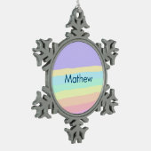 eenvoudige eerste letter monogram add your name le tin sneeuwvlok ornament (Links)