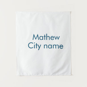 eenvoudige eerste letter monogram add your name le wandkleed