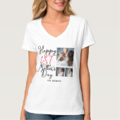 Eenvoudige eerste moederdag Gift Three Photo Colla T-shirt (Voorkant)